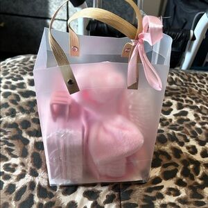 Pink Gift Set in Frosted Clear Tote